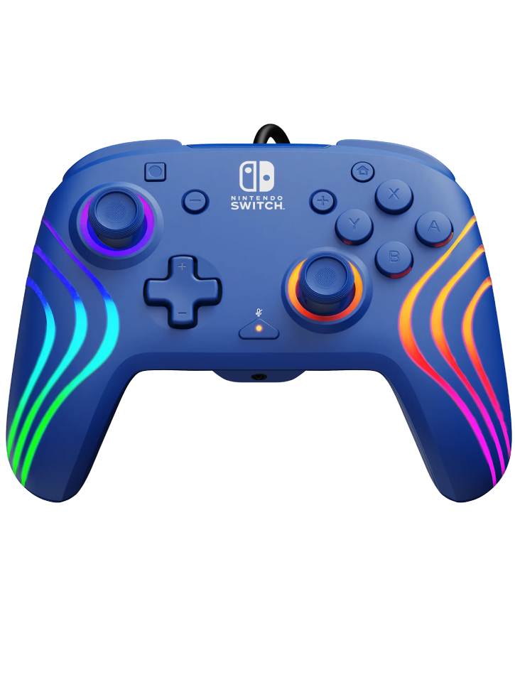 Pdp Afterglow Wave Wired Controller Blue