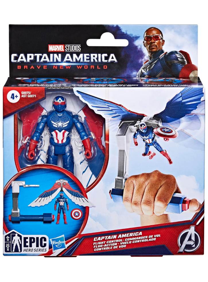 Marvel Captain America Brave New World Captain America Flight Control 10 Cm (g0075)