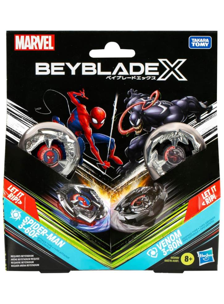 Marvel Bey Blade X Spider-man 3-60f Vs. Venom 3-80n (g0288)