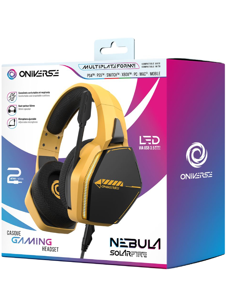 Oniverse Headset Nebula Solarfire Yellow