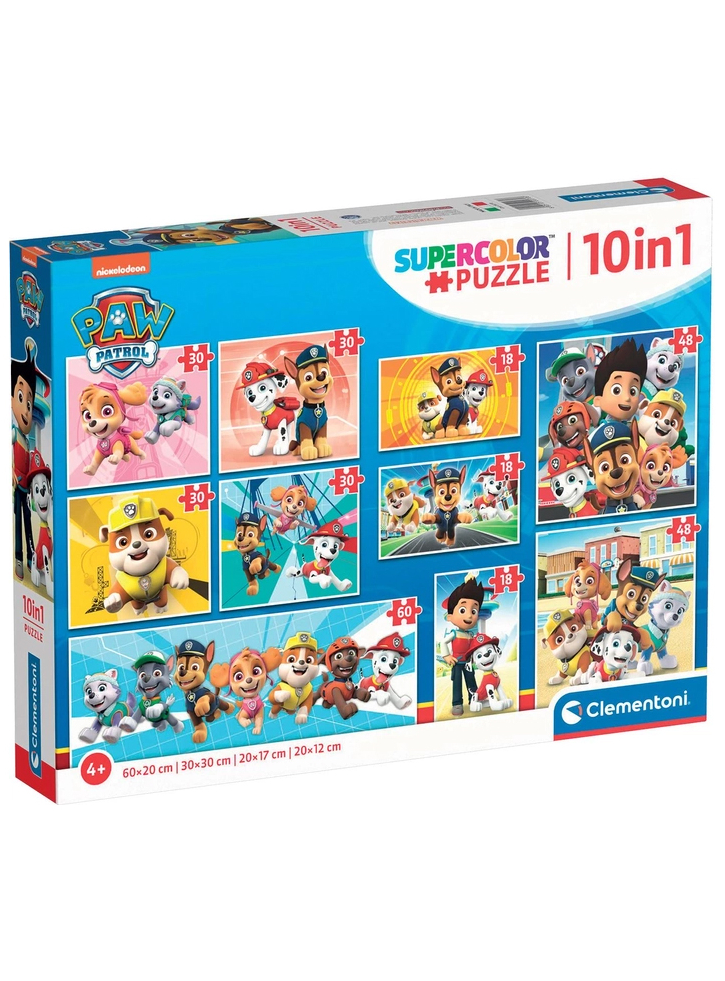 Clementoni Puzzle 10-i-1 Paw Patrol, 18, 30, 48 And 60 Pcs (i-20270)