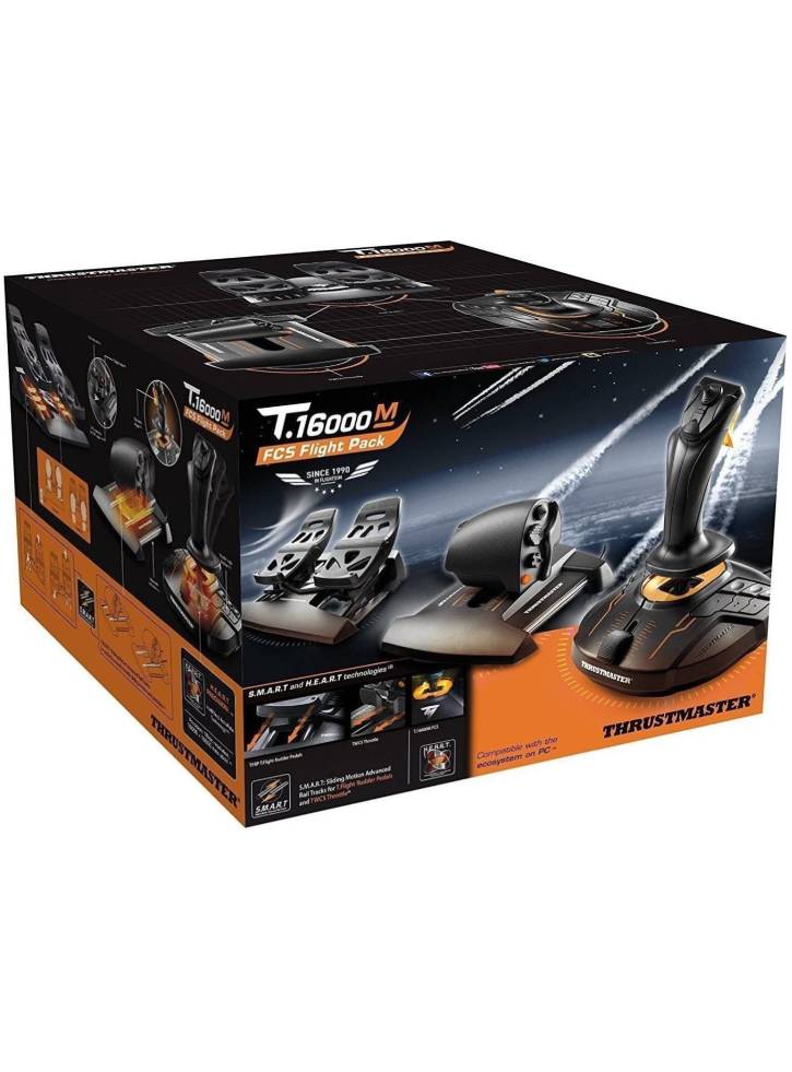 Thrustmaster T16000m Fcs Flight Pack Includes Joystick Throttle & Rudder Pedals