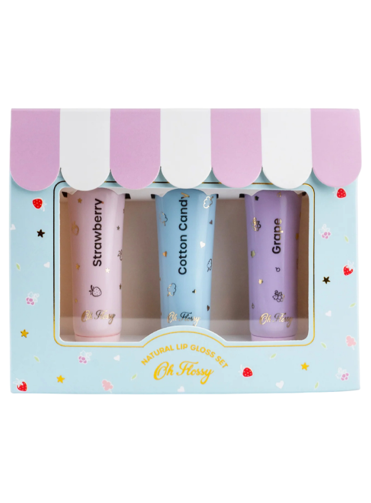 Oh Flossy Natural Lip Gloss Set Set Of 3 (fl030346)