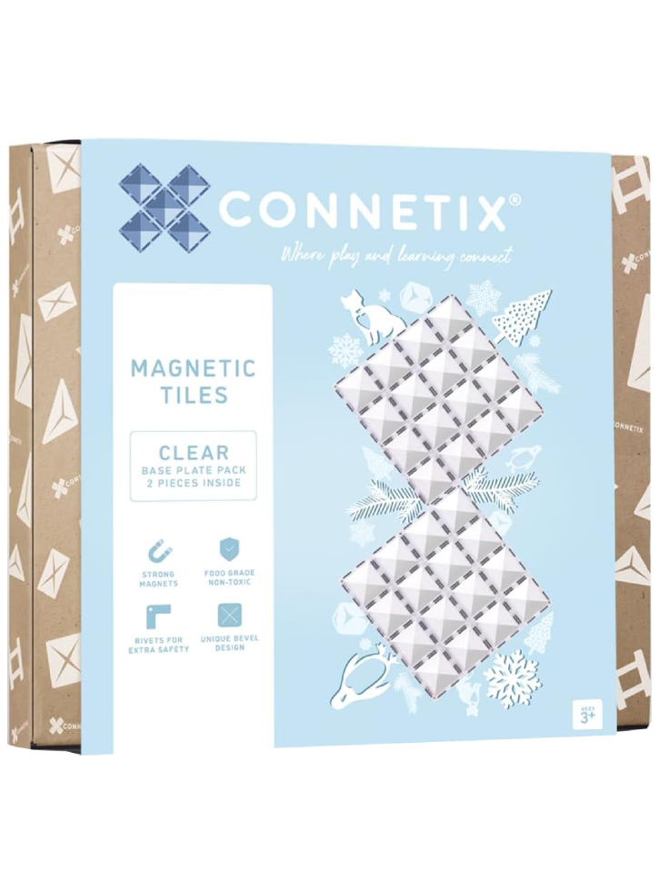 Connetix Base Plate Clear 2 Pieces (ct-c-00002-bp)