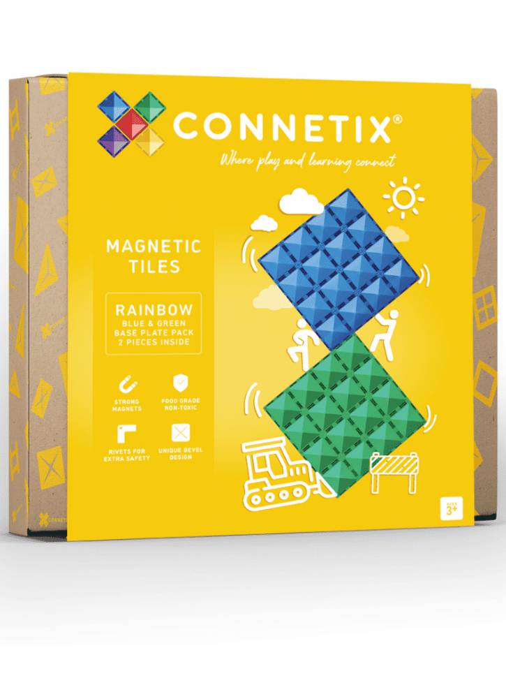 Connetix Base Plate Rainbow Blue & Green (ct-r-bg002-bp)