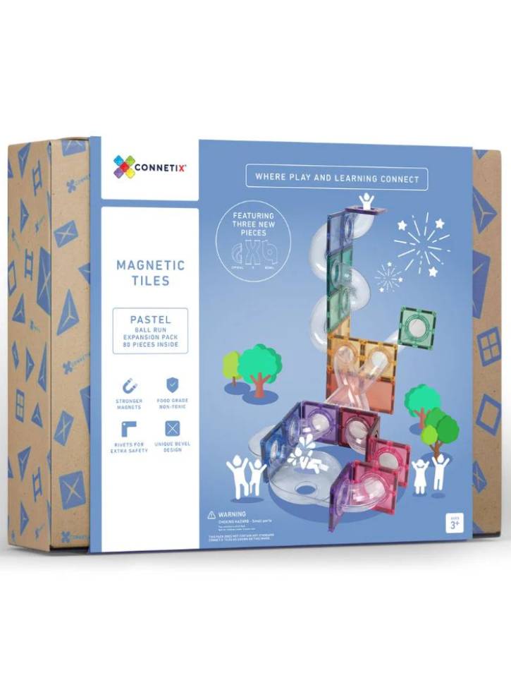 Connetix Ball Run Expansion Pack Pastel 80 Pieces (ct-p-00080-br)