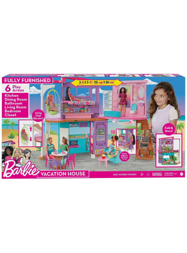Barbie Vacation House Playset (hcd50)