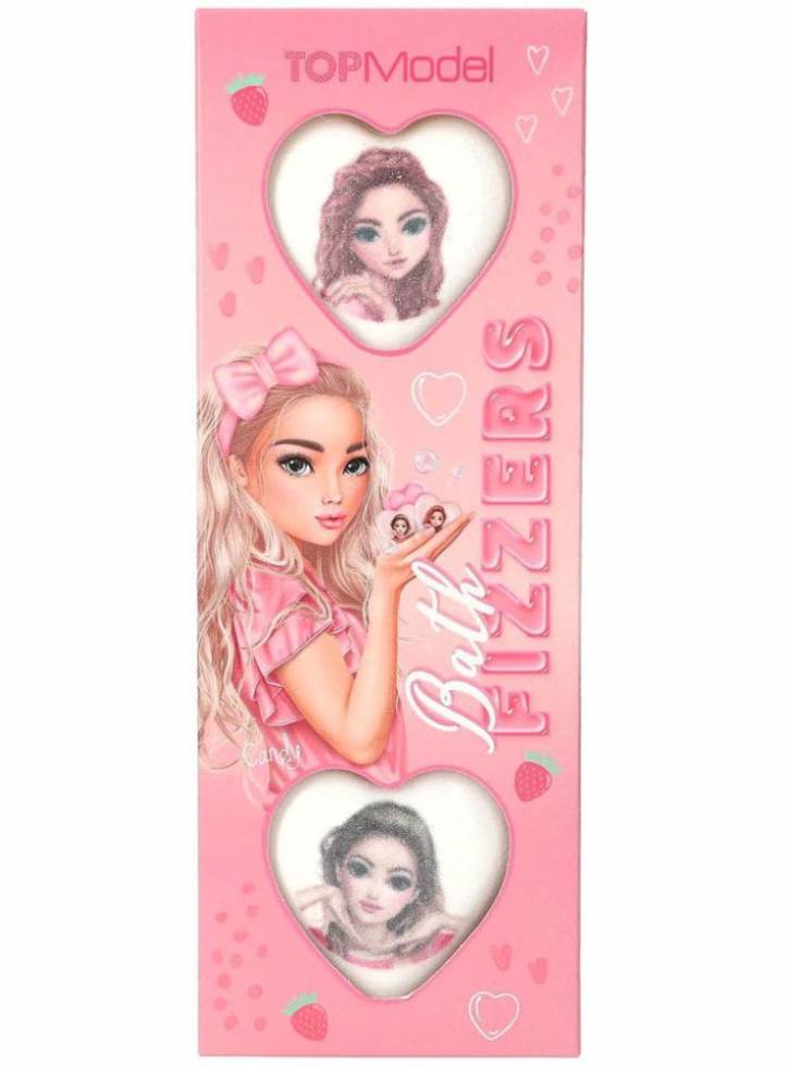 Topmodel Printed Bathfizzers Beauty And Me White, Pink 30g Each