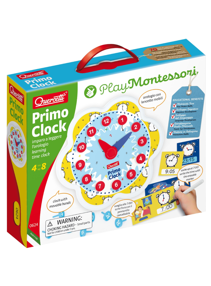 Quercetti Play Montessori Primo Clock (qu-0624)
