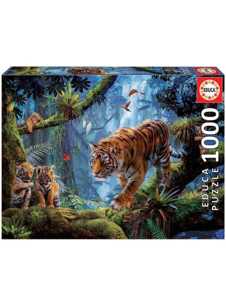 Educa Puzzle 1000 Tigers In The Tree (017662)