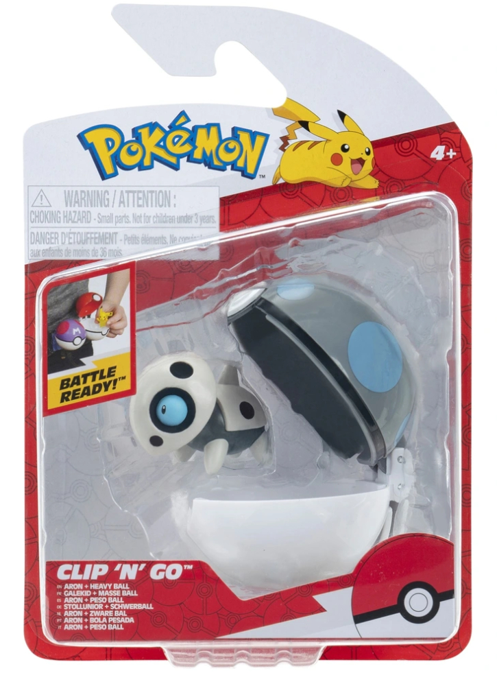 Pokemon Clip N Go Aron With Heavy Ball (pkw4147)