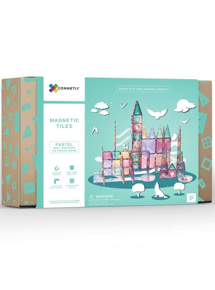 Connetix Pastel Ball Run Pack 106 Pieces (ct-p-00106-br)