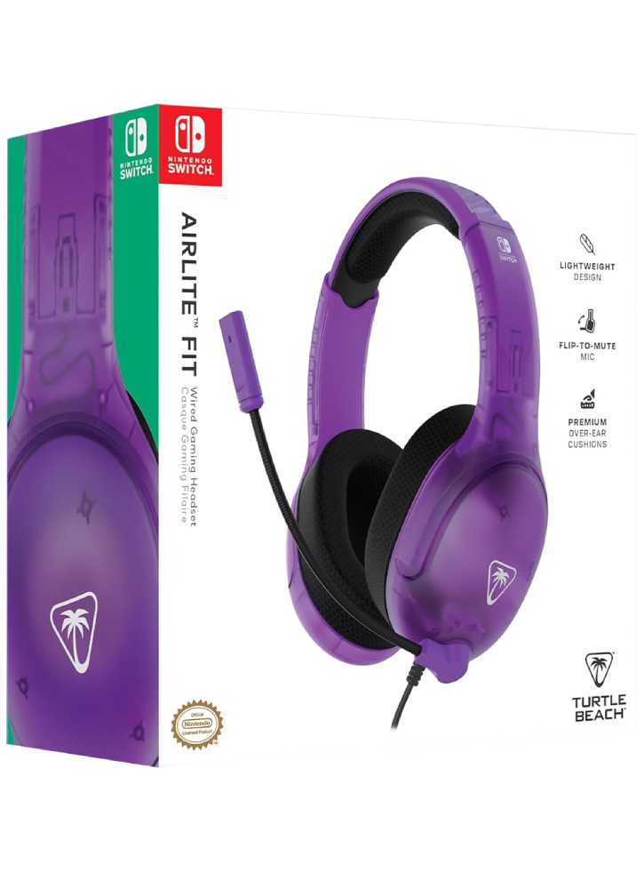 Turtle Beach Airlite Fit Wired Headset (ghost Purple)