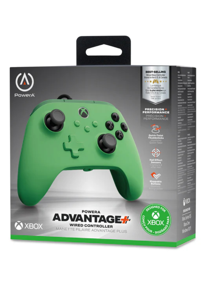 Powera Advantage Plus Wired Controller Green Meadow Green/black