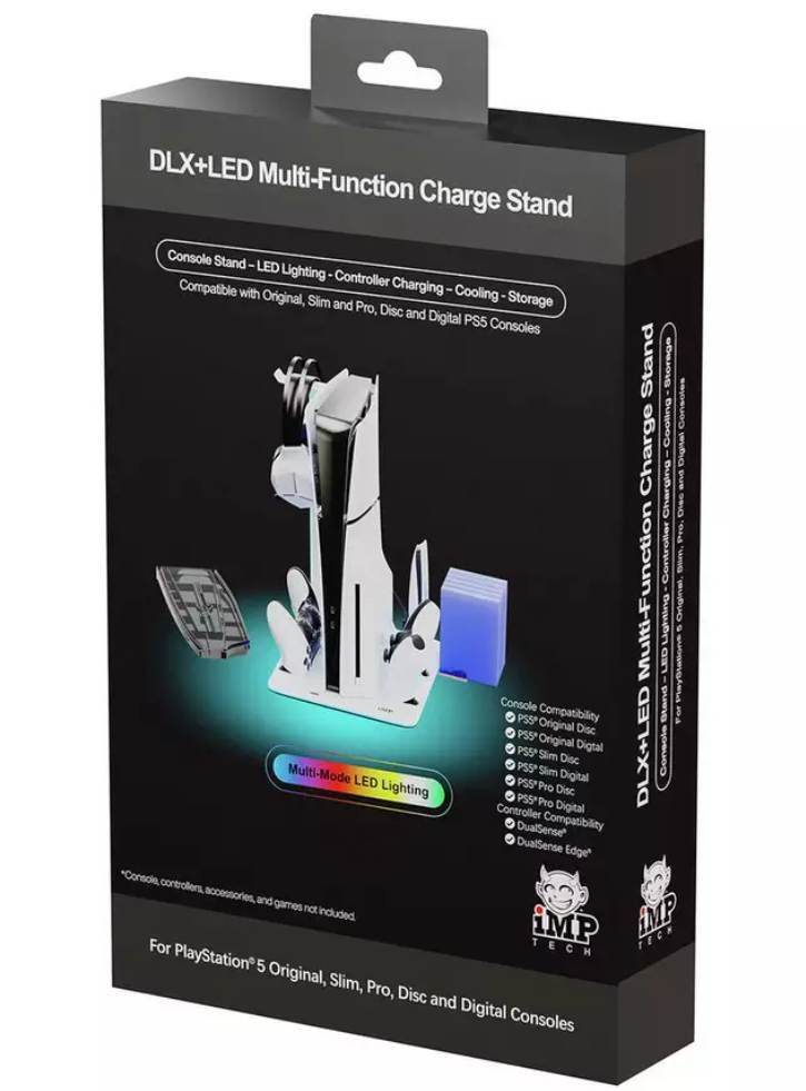 Imp Tech Dlx+led Multi Function Charge And Cool Stand Grey