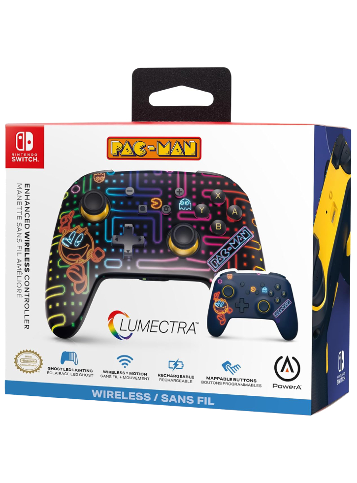 Powera Enhanced Wireless Controller Lumectra Pac-man Neon Arcade