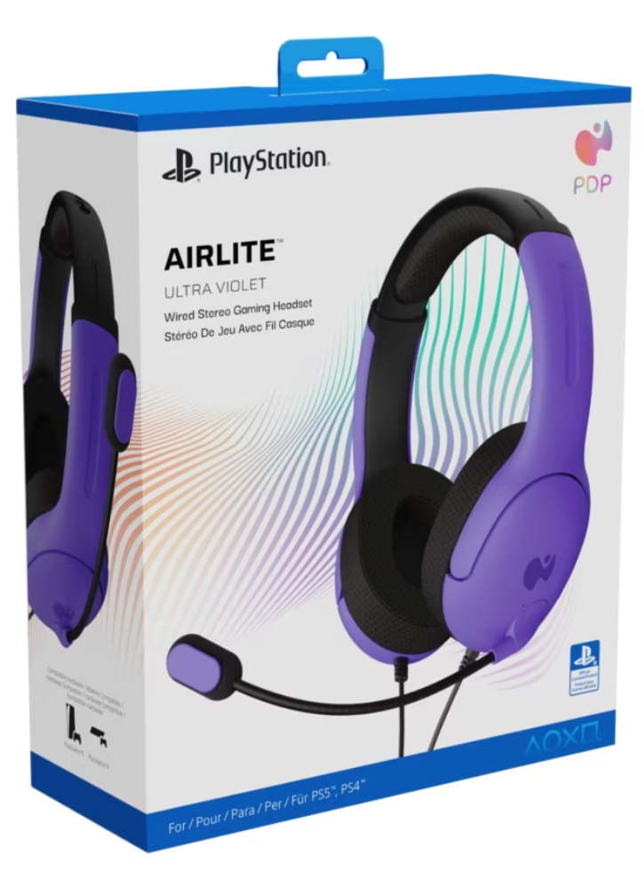 Pdp Airlite Wired Stereo Headser Ultra Violet