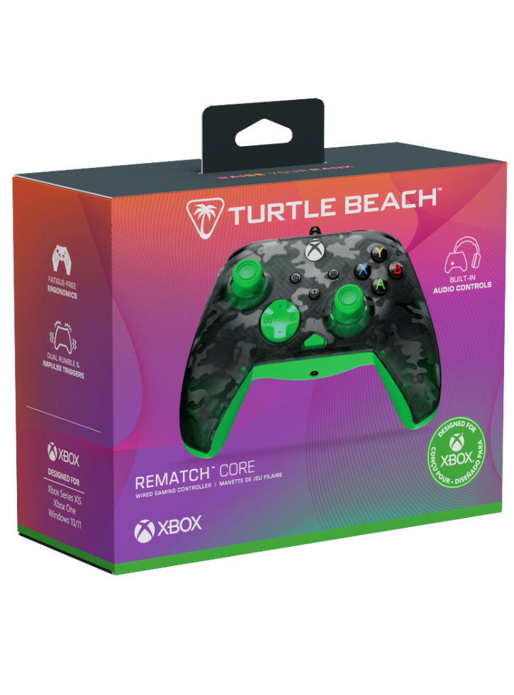 Turtle Beach Rematchtm Core Ghost Black Camo/green