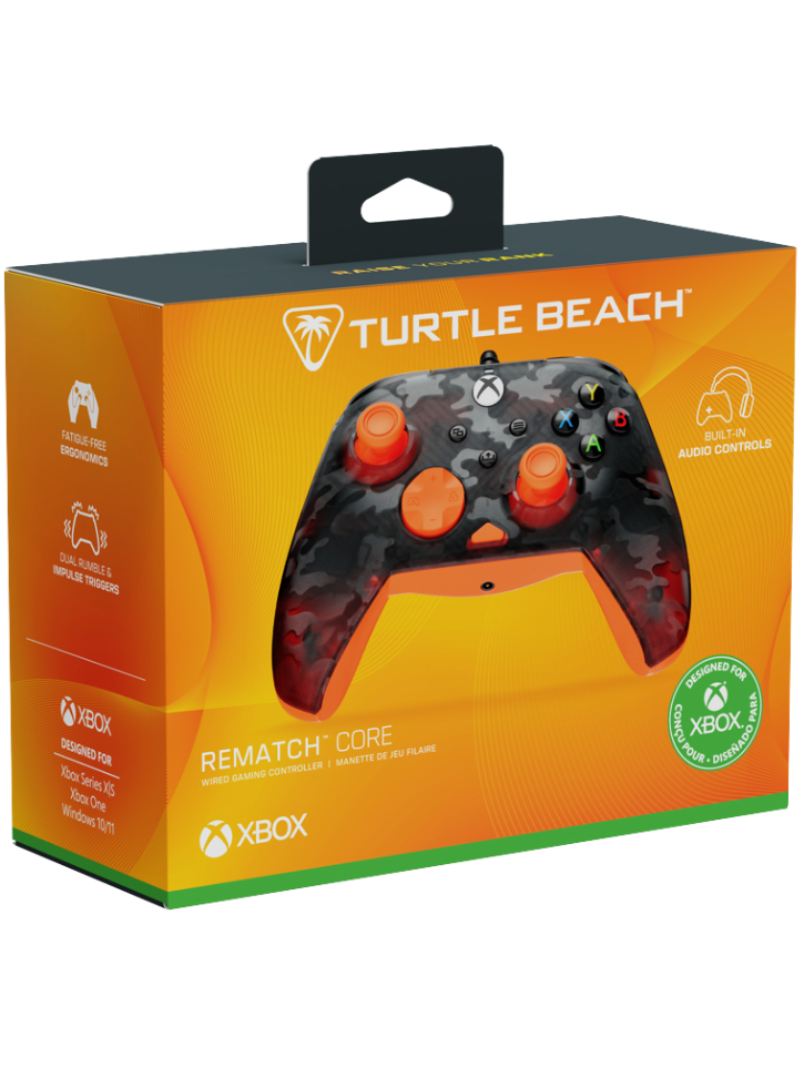 Turtle Beach Rematchtm Core Ghost Black Camo/orange