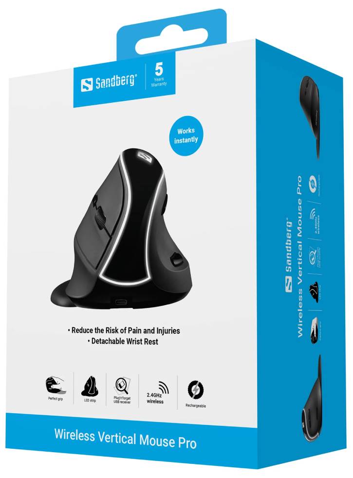 Sandberg Wireless Vertical Mouse Pro