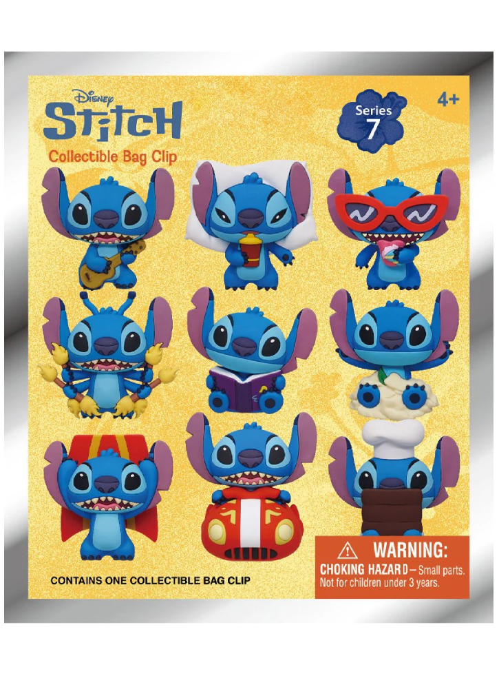 Monogram Stitch blind Bag/random) 3d Foam Bag Clips