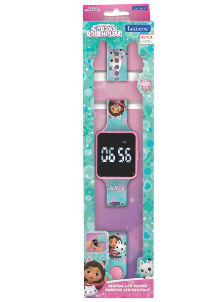 Lexibook Gabby\'s Dollhouse Led Digital Watch (dmw060gdh)