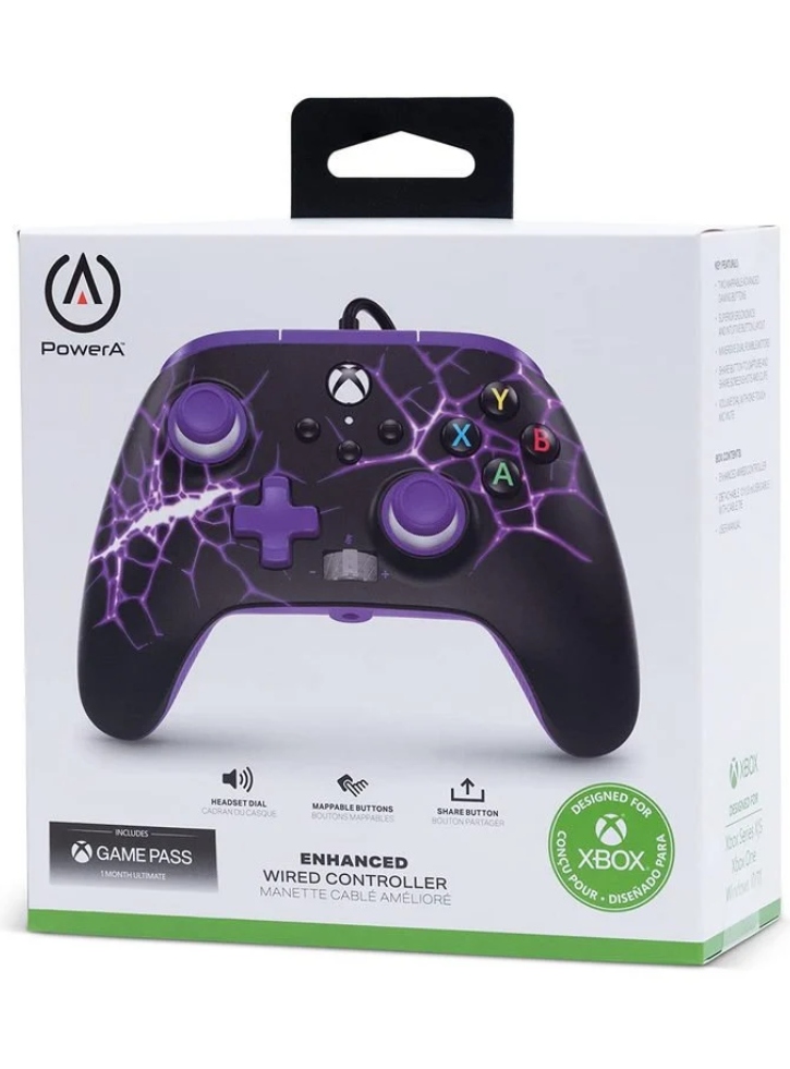 Powera Enhanced Wired Controller Purple Magma