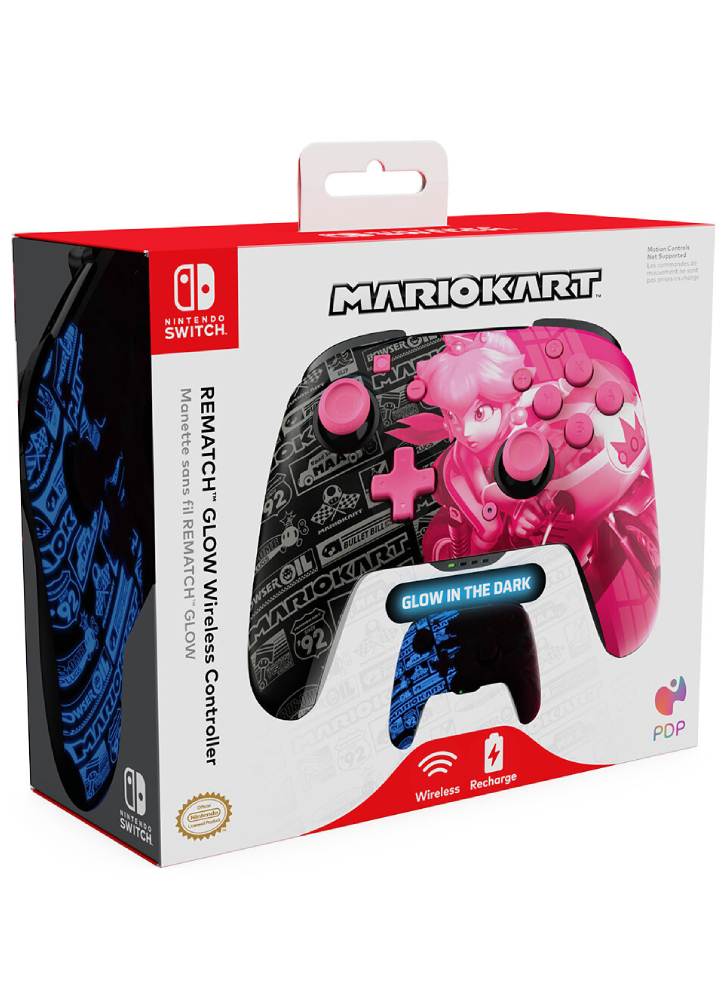 Pdp Rematch Wireless Controller Grand Prix Peach Licensed