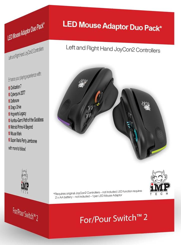 Imp Tech Led Mouse Adapter Duo Pack Black
