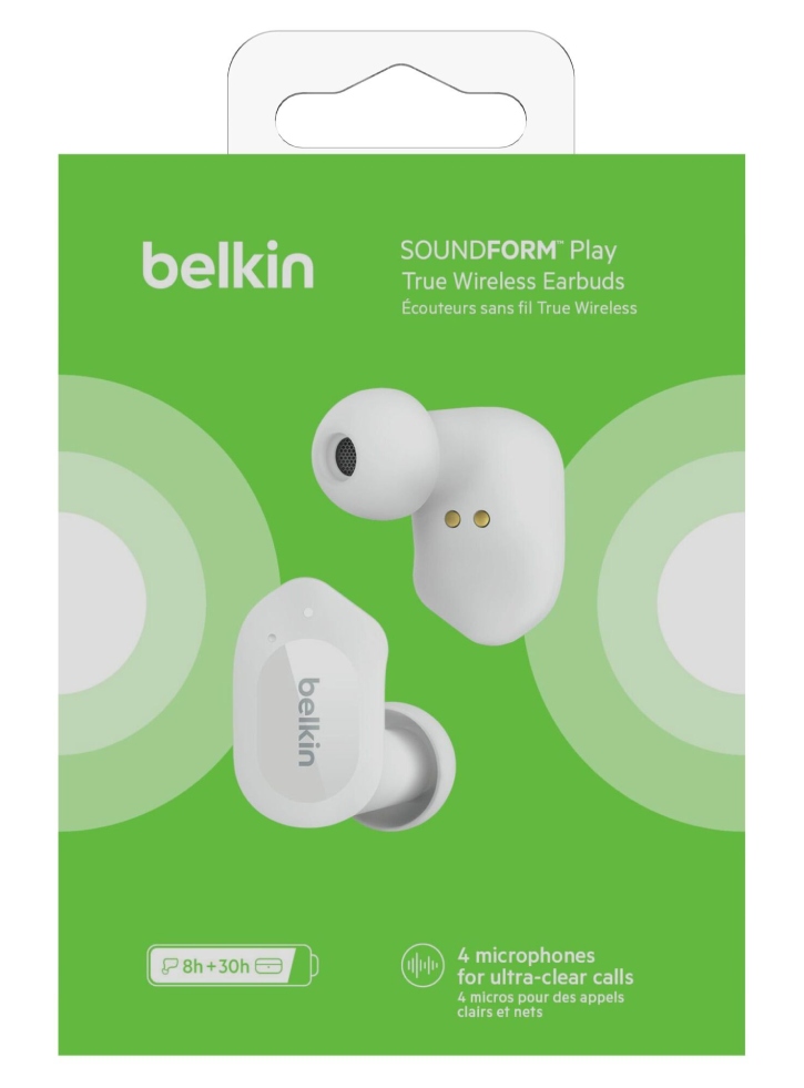 Belkin Soundform Play True Wireless Earbuds White