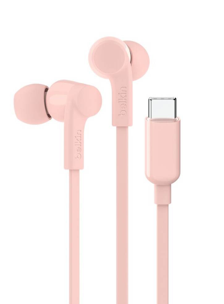 Belkin Usb-c Earbuds W/adjustable Volume Limiter Pink