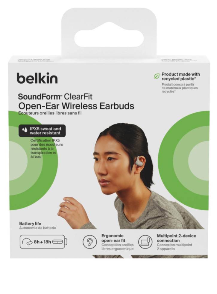 Belkin Soundform Clearfit Open-ear Wireless Earbuds Sand