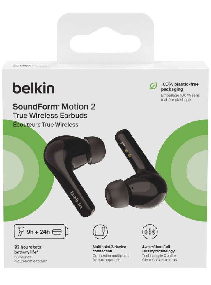 Belkin Soundform Motion True Wireless Earbuds Black
