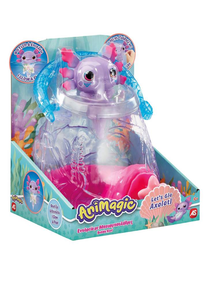 As Animagic Bubble Reef Let\'s Glo Axolotl (1863-34848)