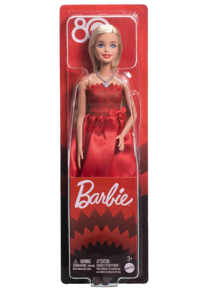 Barbie Fashionista 80th Anniversary Ruby Red Doll (jgd25)