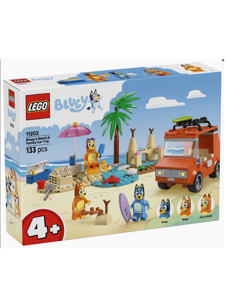 Lego Bluey - Bluey\'s Beach & Family Car Trip (11202)