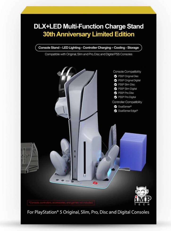 Imp Tech Dlx+led Multi Function Charge And Cool Stand 30th Anniversary Limited Edition Grey