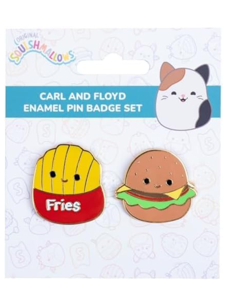 Squishmallows Pin Badges Carl & Floyd