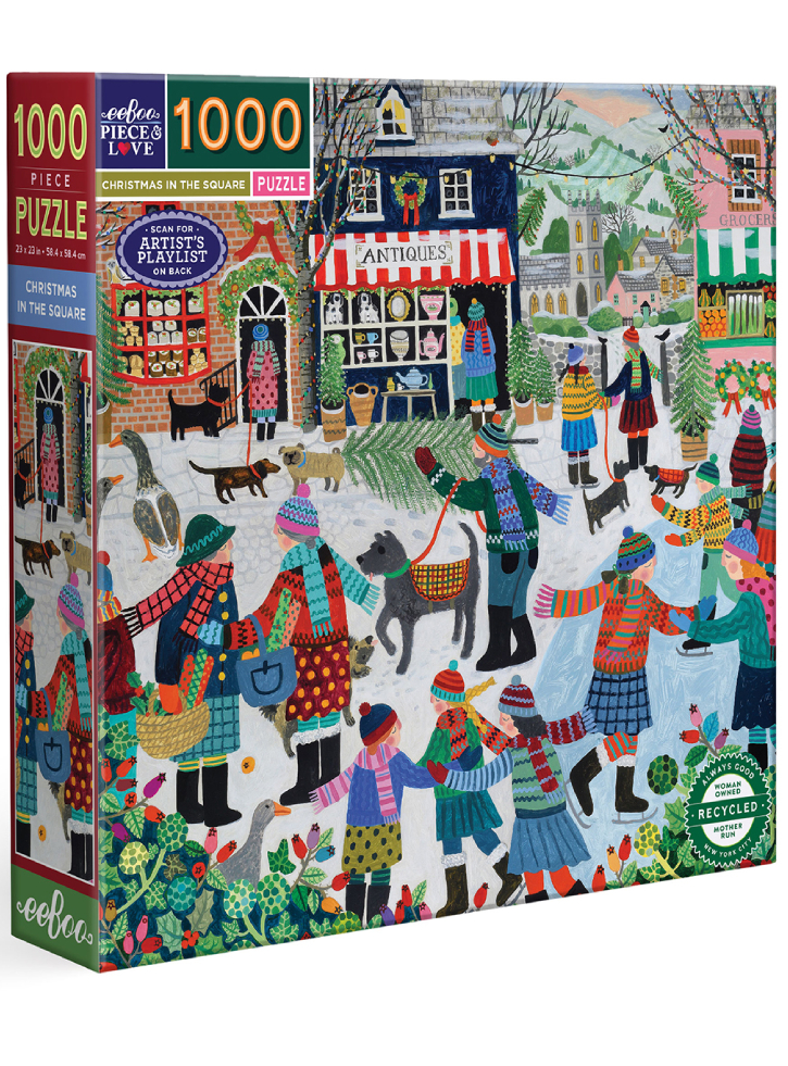 Eeboo Puzzle 1000 Pcs Christmas In The Square (epzt211)