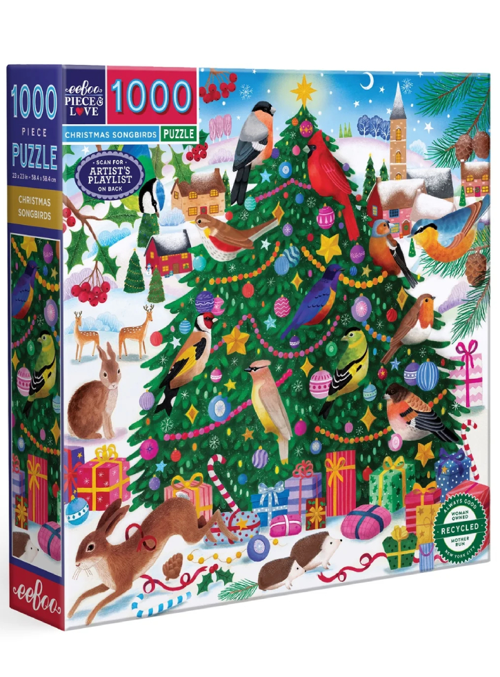 Eeboo Puzzle 1000 Pcs Christmas Songbirds (epzt204)