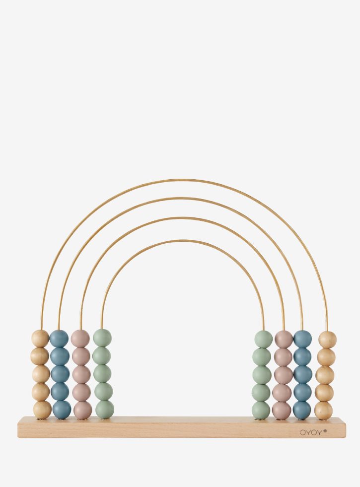 Oyoy Mini Abacus Rainbow Brass Plated