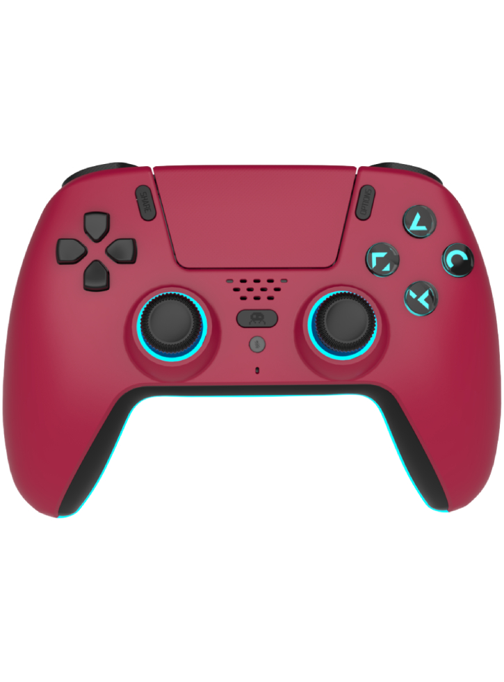 Trade Invaders Wireless Bluetooth Controller For Ps5 Led Cherry Red