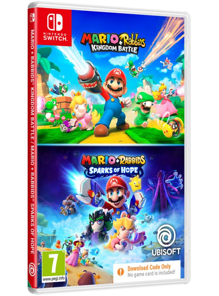 Mario And Rabbids Double Pack Kingdom Battle And Sparks Of Hope (code In A Box)