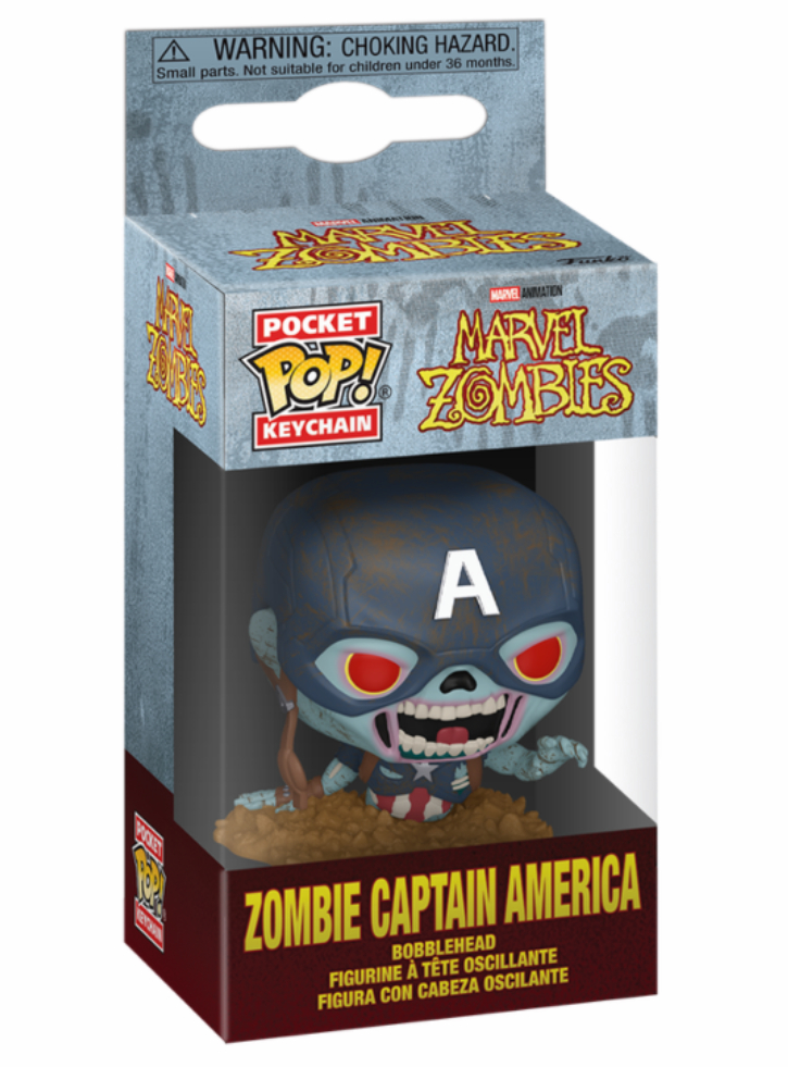 Funko Pocket Pop Marvel Zombies Zombie Captain America Bobble-head