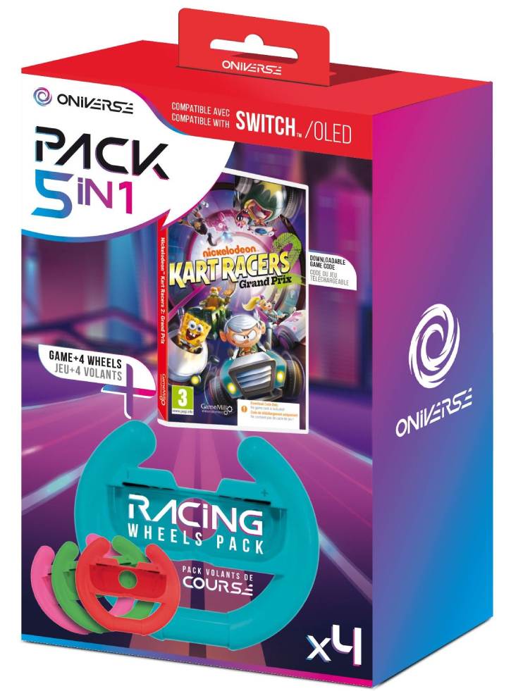 Oniverse Nsw Bundle Nickelodeon Kart Racers 2 Grand Prix (ciab) + 4 Wheels