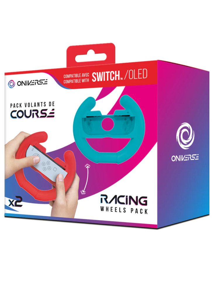 Oniverse Nsw Pack Of 2 Racing Wheel Controller Holders Blue/red