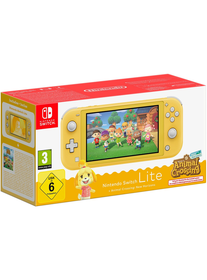 Console Switch Lite Animal Crossing New Horizons Bundle Yellow
