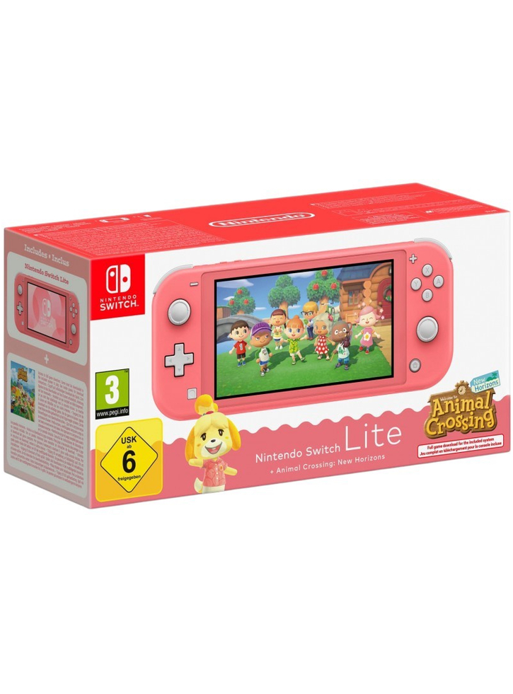 Console Switch Lite Animal Crossing New Horizons Bundle Coral