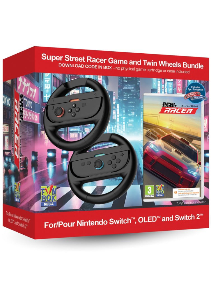 Super Street Racer Game With Twin Racing Wheels Bundle