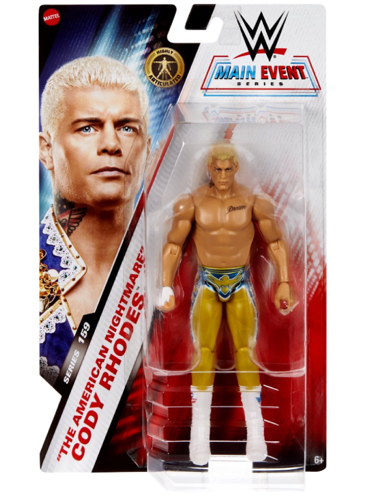Mattel Wwe Main Event Series The American Nightmare Cody Rhodes 15cm (jgd46)